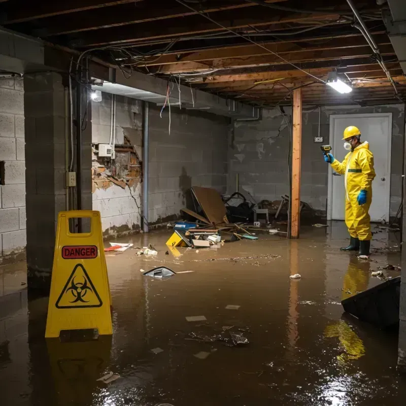 Flooded Basement Electrical Hazard in Charleston, MO Property